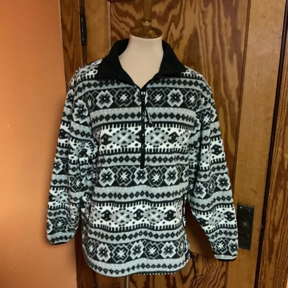 Vtg LL Bean Navajo fleece pullover - Picture 9 of 11